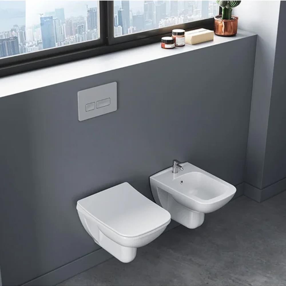 Turkuaz Cerastyle Duru Engelli Asma Klozet + Yavaş Kapanır Pp Kapak Set003032 küçük görsel