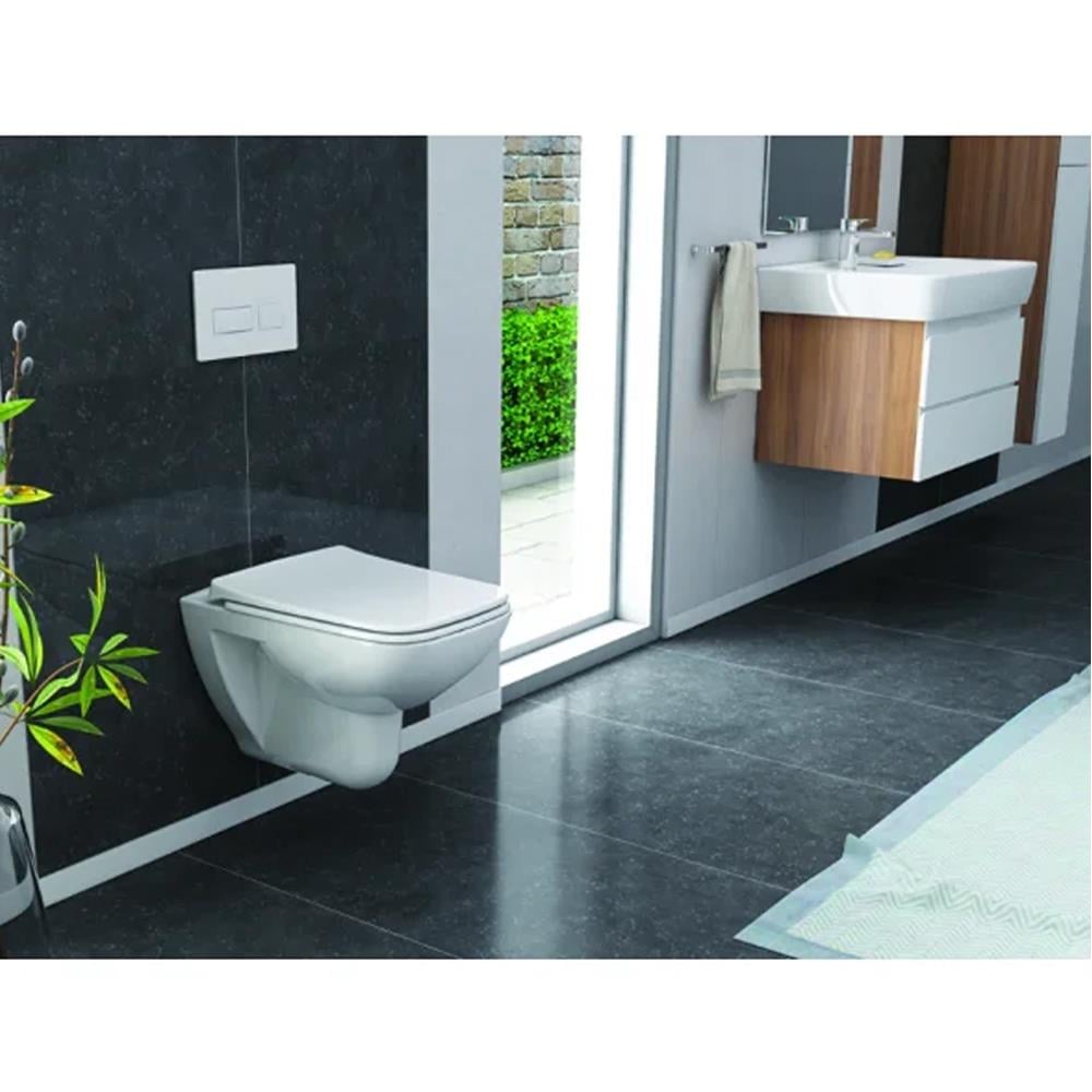 Turkuaz Cerastyle Duru Engelli Asma Klozet + Yavaş Kapanır Pp Kapak Set003032 küçük görsel