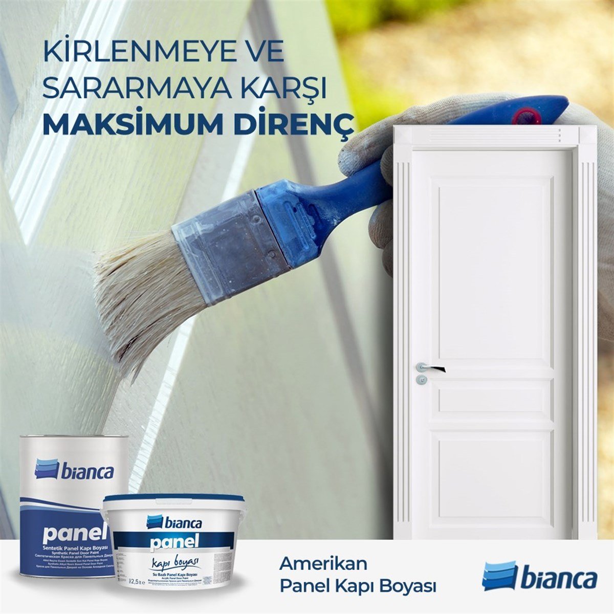 Bianca Panel Kapı Boyası Beyaz (Su Bazlı) 0,75 Lt küçük görsel