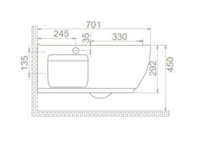 Turkuaz Cerastyle City Rimless Engelli Asma Klozet + Bella Slim Yavaş Kapanan UF Kapak SET002070 küçük görsel