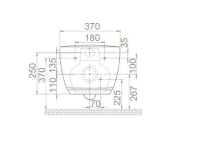 Turkuaz Cerastyle City Rimless Engelli Asma Klozet + Bella Slim Yavaş Kapanan UF Kapak SET002070 küçük görsel