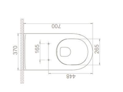 Turkuaz Cerastyle City Rimless Engelli Asma Klozet + Bella Slim Yavaş Kapanan UF Kapak SET002070 küçük görsel