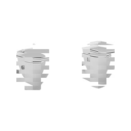 Turkuaz Cerastyle City Rimless Ara Musluklu Engelli Asma Klozet + Yavaş Kapanan Uf Kapak Set002072 (Soğuk Su) küçük görsel