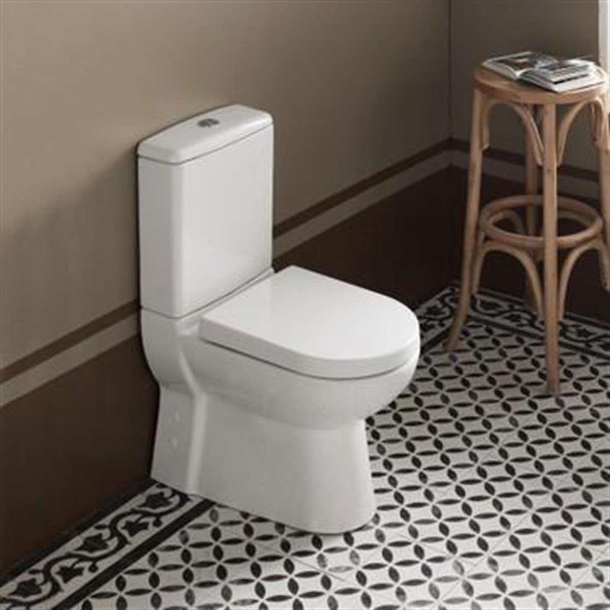 Turkuaz Bella Duvara Sıfır Klozet Takımı (UF Yavaş Kapak ve İç Takım Dahil) Set005015 küçük görsel