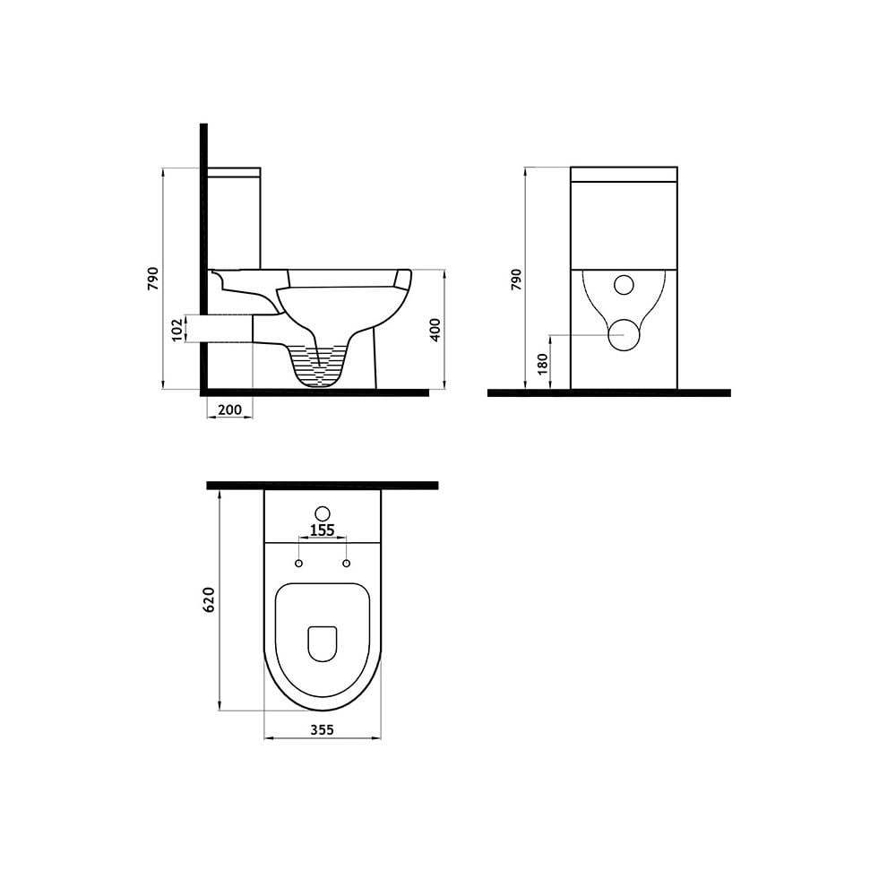Newarc Loft Duvara Sıfır Klozet Takımı (Kapak ve iç takım dahil) küçük görsel