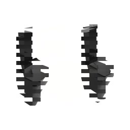 Newarc Loft Duvara Sıfır Klozet Siyah + Rezervuar + İç Takım + Loft Duroplast Siyah Kapak 5822Sb görseli