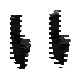 Newarc Royal Duvara Sifir Klozet Takımı Parlak Siyah (Kapak Ve İç Takim Dahil) görseli