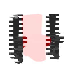 Newarc Modern Duvara Sıfır Kırmızı Klozet 3822R + Rezervuar + İç Takım + Modern Duroplast Kırmızı Kapak 7210R görseli
