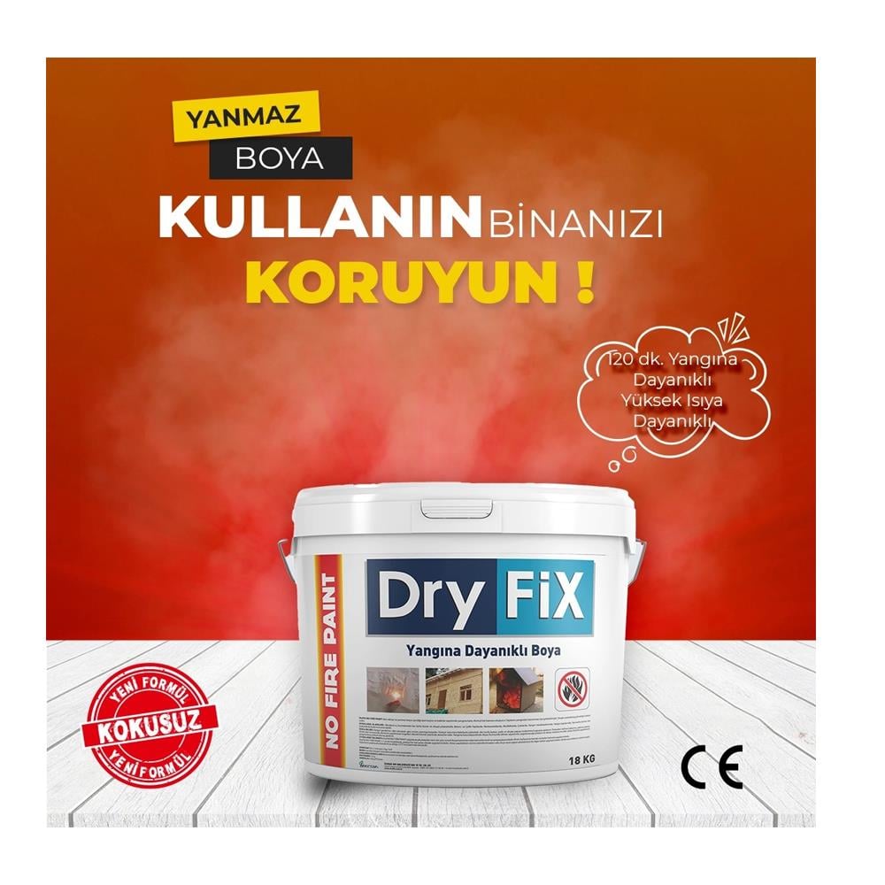 Dryfix No Fire Paint Yangın Geciktirici Alev Almayan Yanmaz Boya 18 Kg küçük görsel