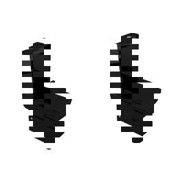 Newarc Power Duvara Sıfır Klozet Siyah + Rezervuar + İç Takım + Siyah Kapak 4822B görseli