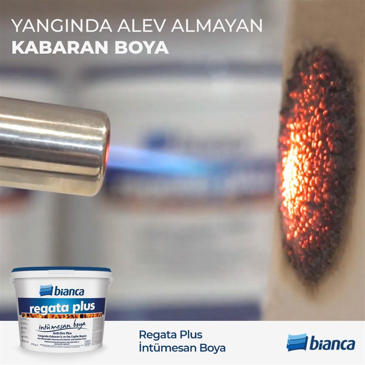 Bianca Regata Plus (Anti-Fire Plus) Yangında Kabaran Boya Beyaz 18 Kg küçük görsel