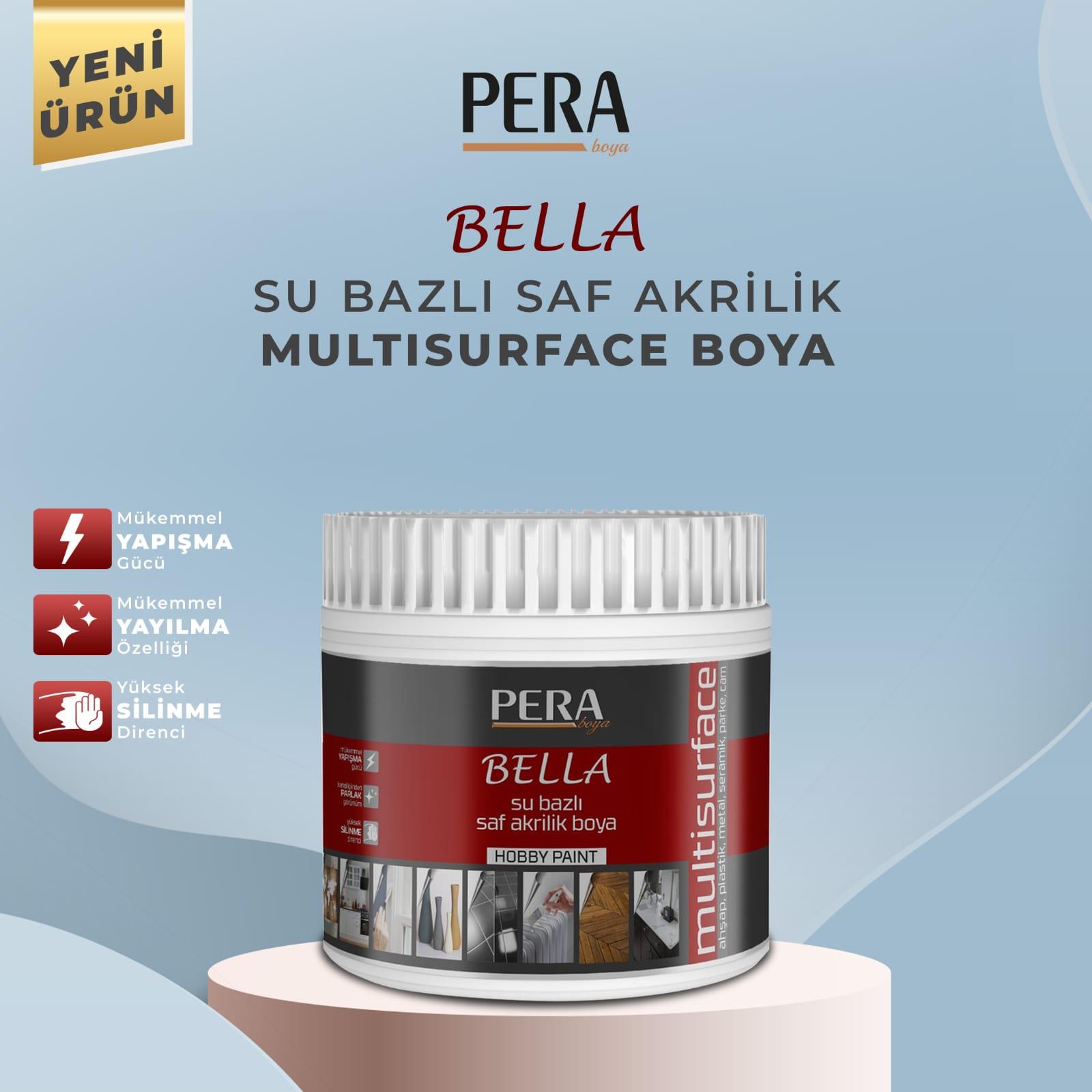 Pera Bella Su Bazlı Saf Akrilik Boya 1 Lt Beyaz küçük görsel
