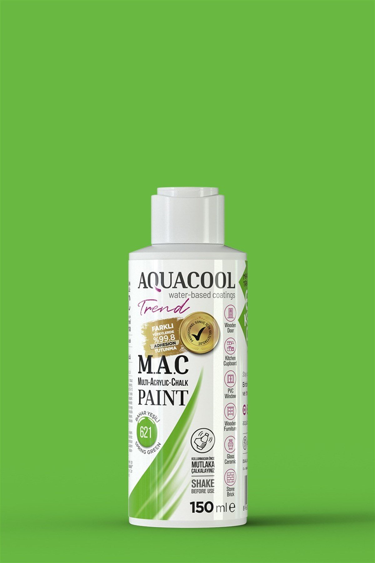 Aquacool Trend M.A.C Su Bazlı Akrilik Hobi Boyası 861 İskandinav Gri 150 Ml küçük görsel