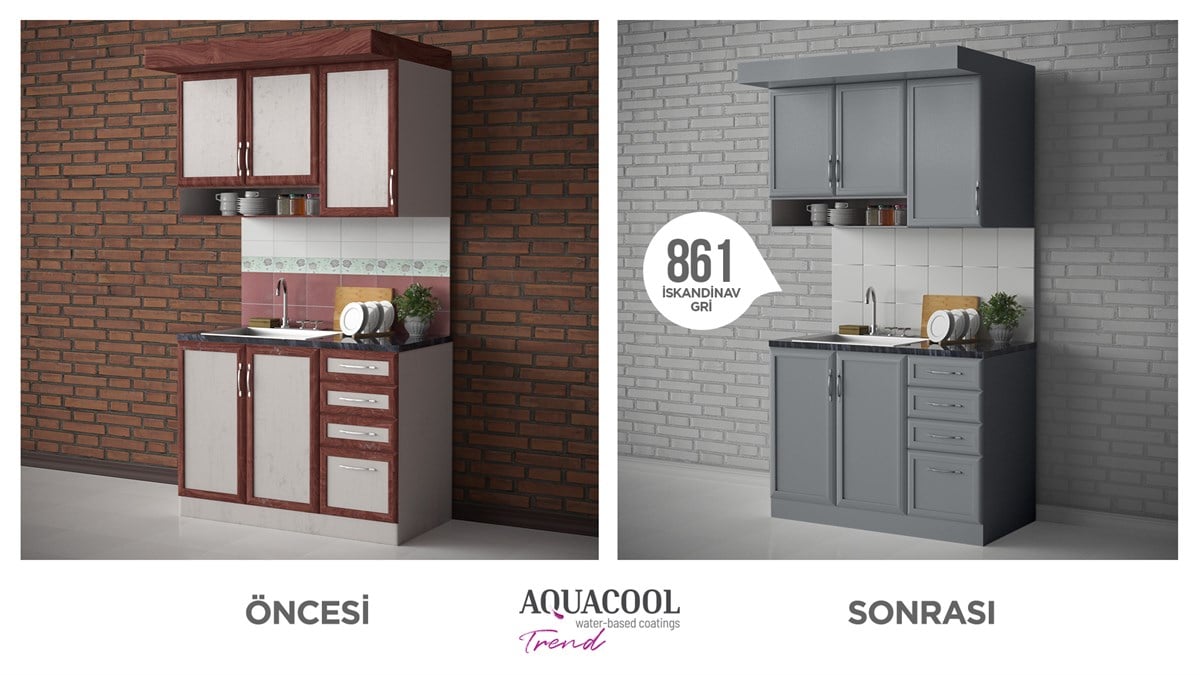 Aquacool Trend M.A.C Su Bazlı Akrilik Hobi Boyası 861 İskandinav Gri 150 Ml küçük görsel