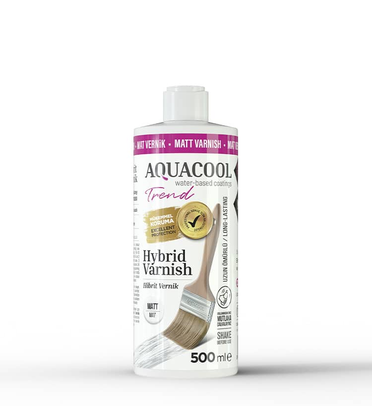 Aquacool Trend M.A.C Su Bazlı Hobi Boyası Hibrit Vernik Mat 500 Ml küçük görsel