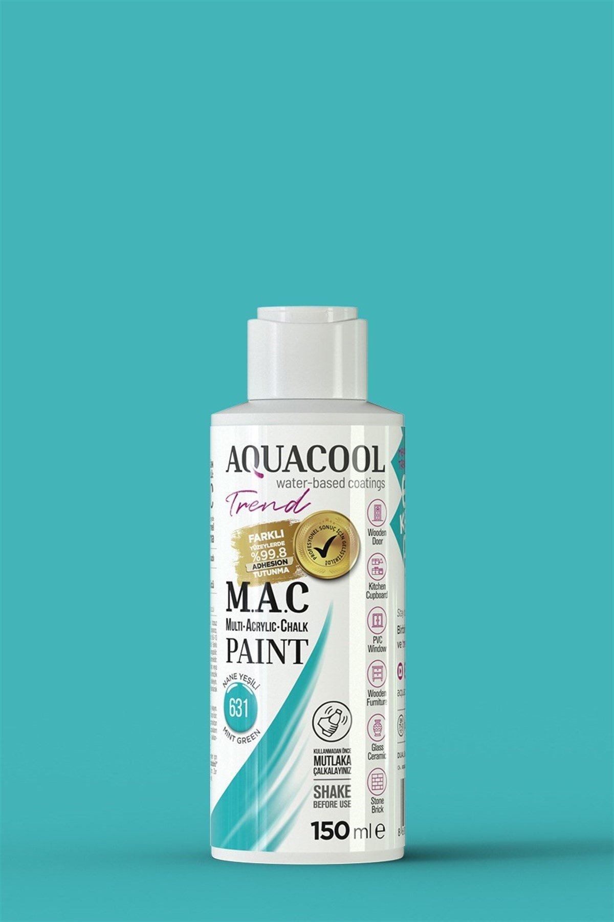 Aquacool Trend M.A.C Su Bazlı Akrilik Hobi Boyası 807 Mocha 150 Ml küçük görsel