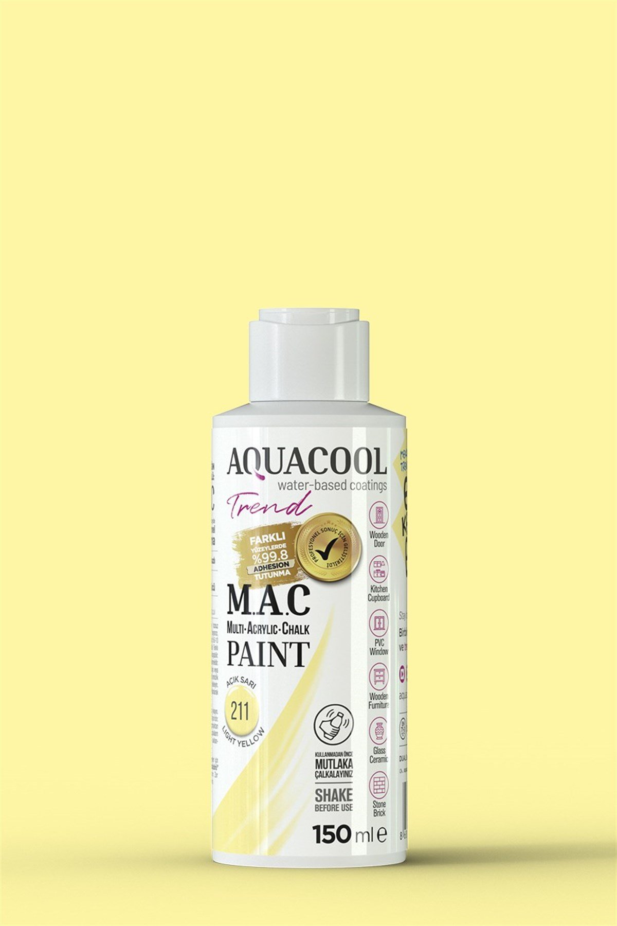 Aquacool Trend M.A.C Su Bazlı Akrilik Hobi Boyası 807 Mocha 150 Ml küçük görsel