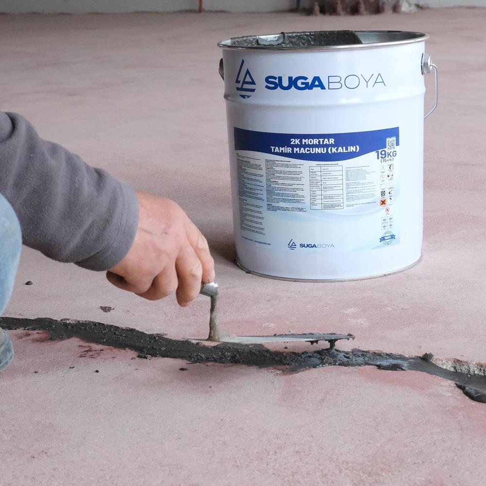Suga 2K Mortar Çift Komponentlı Tamir Macunu İnce 13+6 küçük görsel