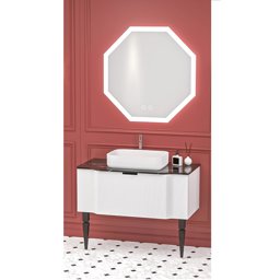 Aquanil Royal 100 Cm Banyo Dolabı - Beyaz görseli