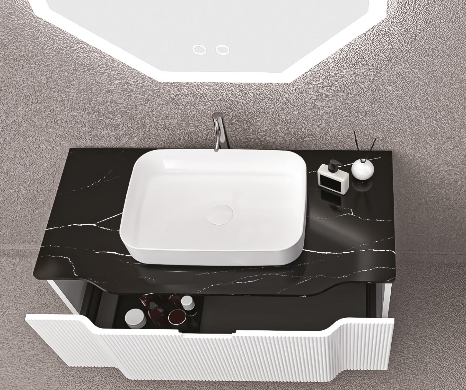 Aquanil Royal 100 Cm Banyo Dolabı - Beyaz küçük görsel