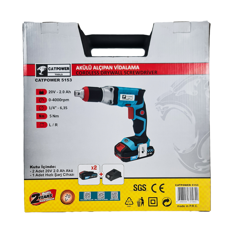 Catpower 5150 Li-İon 20V Çift Akülü Vidalama küçük görsel