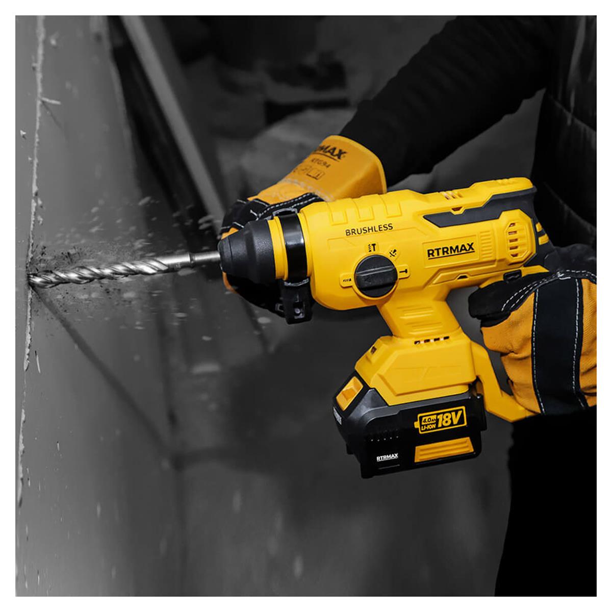 Rtrmax Rtx2095b X-lion Akülü Elektropnömatik Kırıcı Delici 18v (akü Hariç) küçük görsel
