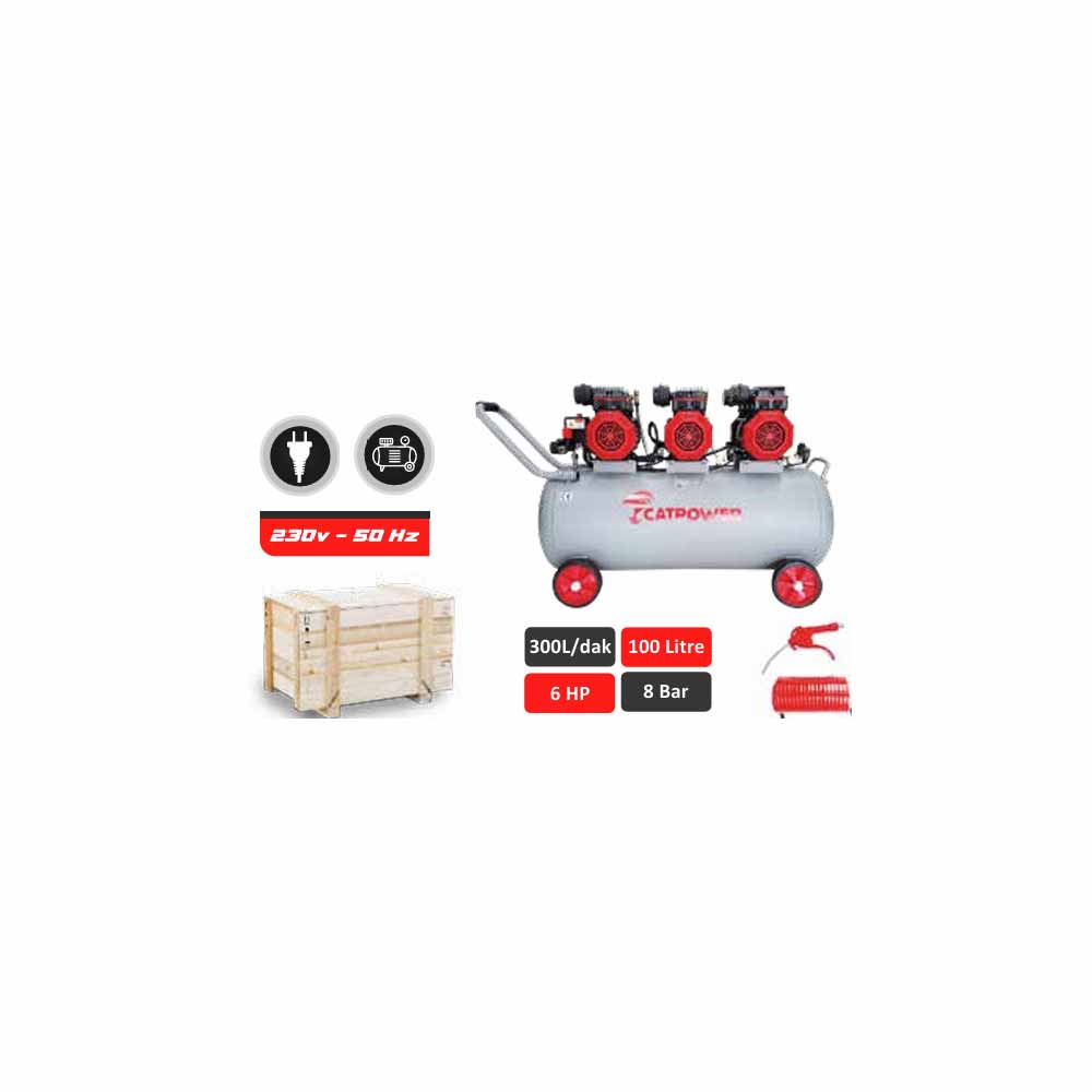 Catpower 1202 Kompresör Yağsız 8 Hp 200 Lt küçük görsel