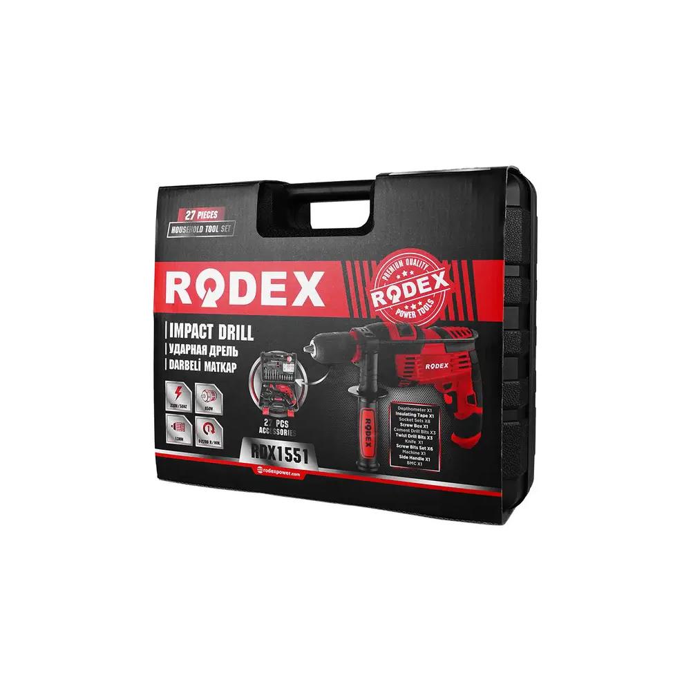 Rodex Darbeli Matkap 850W 24 Parça Aksesuarlı Rdx1551 küçük görsel