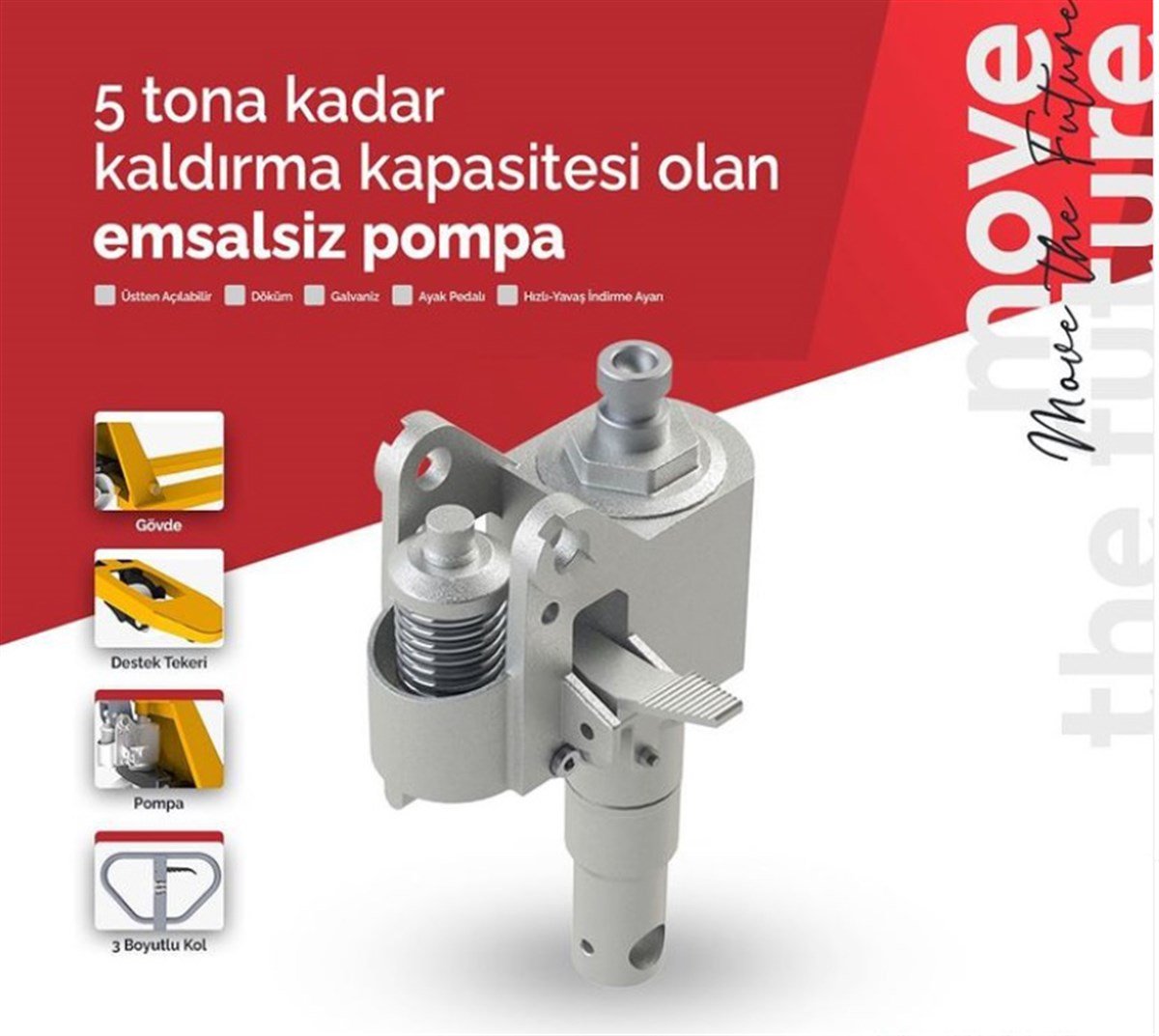 Daima DPT25 2.5 Ton Döküm Pompa Transpalet küçük görsel