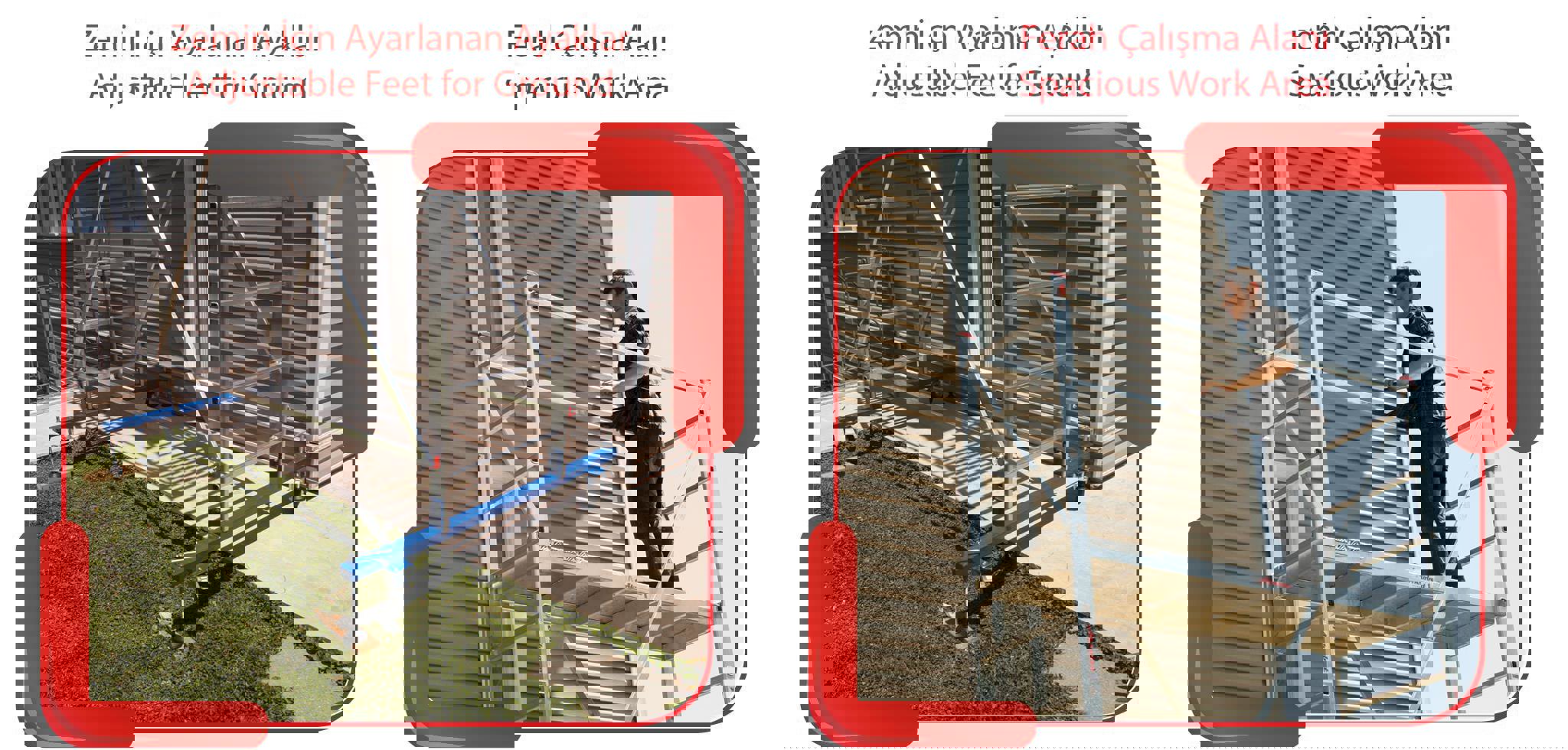 Akrobat 2X2 Teleskopik İskele (4 Mt) (Mağaza Teslim) küçük görsel