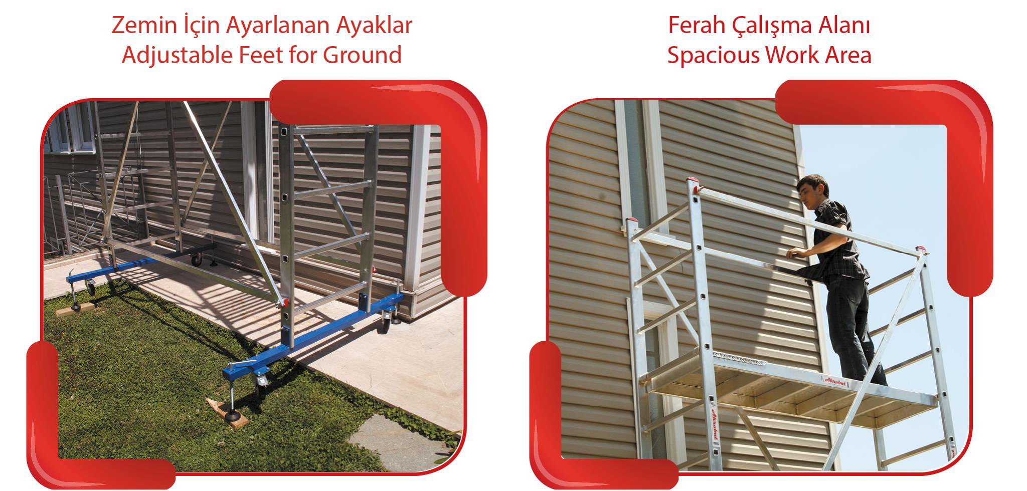 Akrobat 2X2 Teleskopik İskele (4 Mt) (Mağaza Teslim) küçük görsel