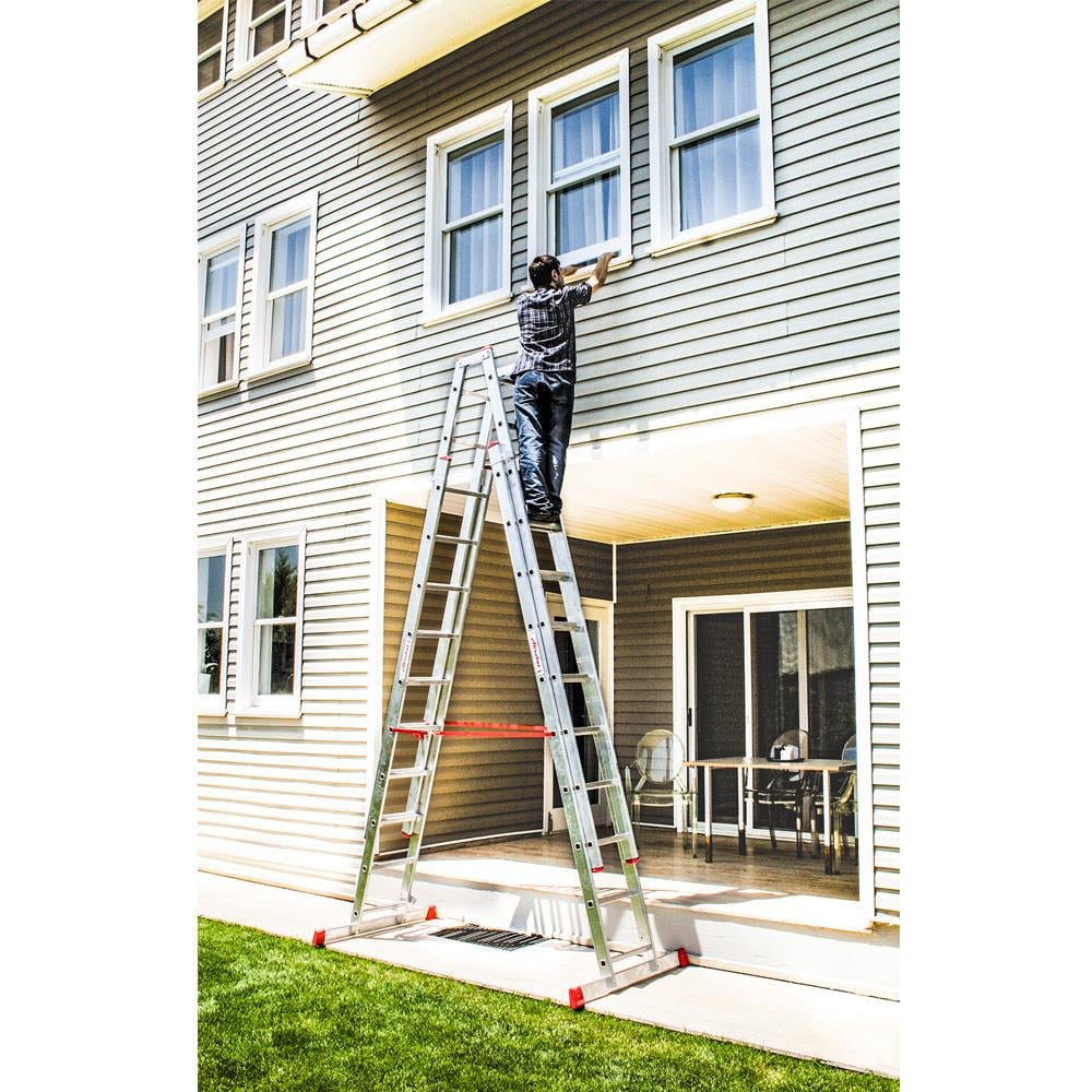 Akrobat A Tipi Çift Sürgülü Alüminyum Merdiven 2X350 Cm küçük görsel