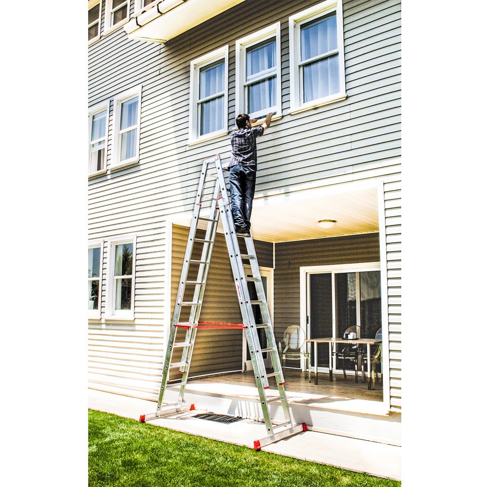 Akrobat A Tipi Çift Sürgülü Alüminyum Merdiven 2X350 Cm küçük görsel