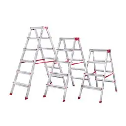 Akrobat 7+7 Çift Çıkışlı Alüminyum Merdiven görseli