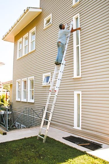 Akrobat İki Parçalı Sürgülü Alüminyum Merdiven 2X350Cm küçük görsel
