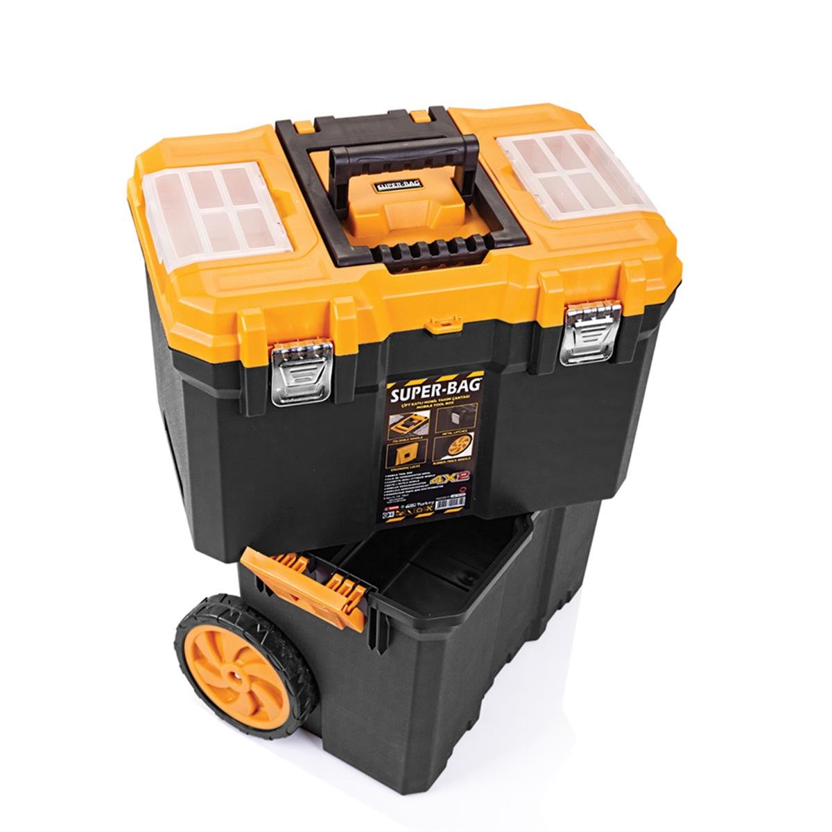 Super-Bag Çift Katlı Tekerlekli Takım Çantası Asr-5039 küçük görsel