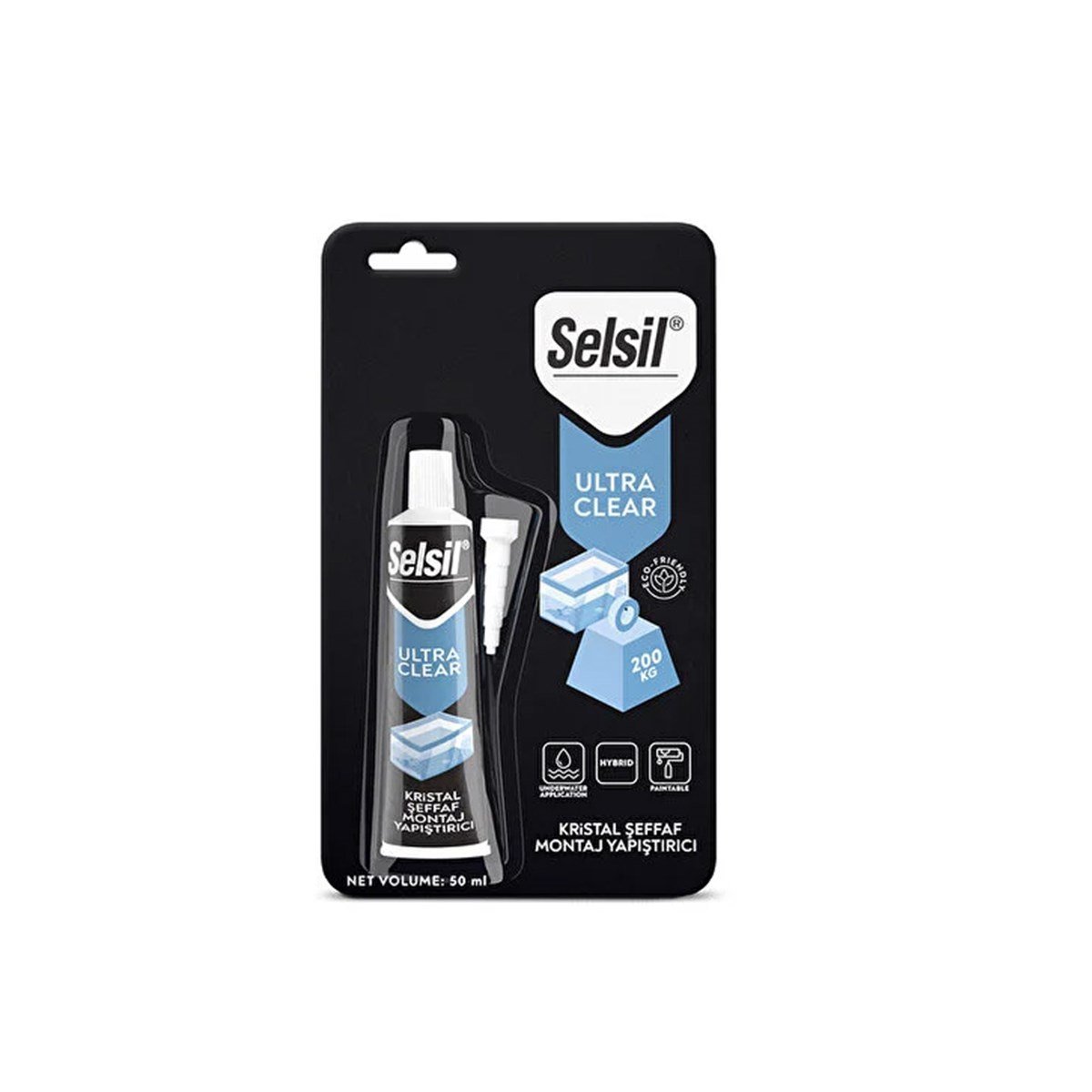 Selsil Ultra Clear Hibrit Güçlü Tüp Montaj Yapıştırıcı 50 Ml Şeffaf küçük görsel
