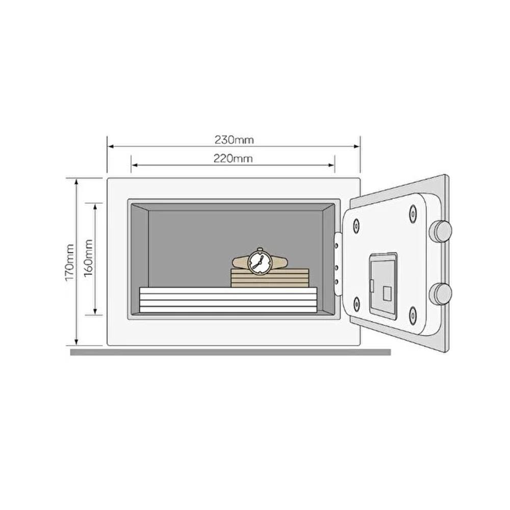 Yale Dijital Mini Boy Kollu Kasa Siyah 170x230x170mm YSV/170/DB2 küçük görsel