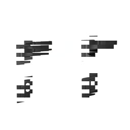 İnan As-252 R Jale Rozetli Kapı Kolu Oda Mat Siyah görseli