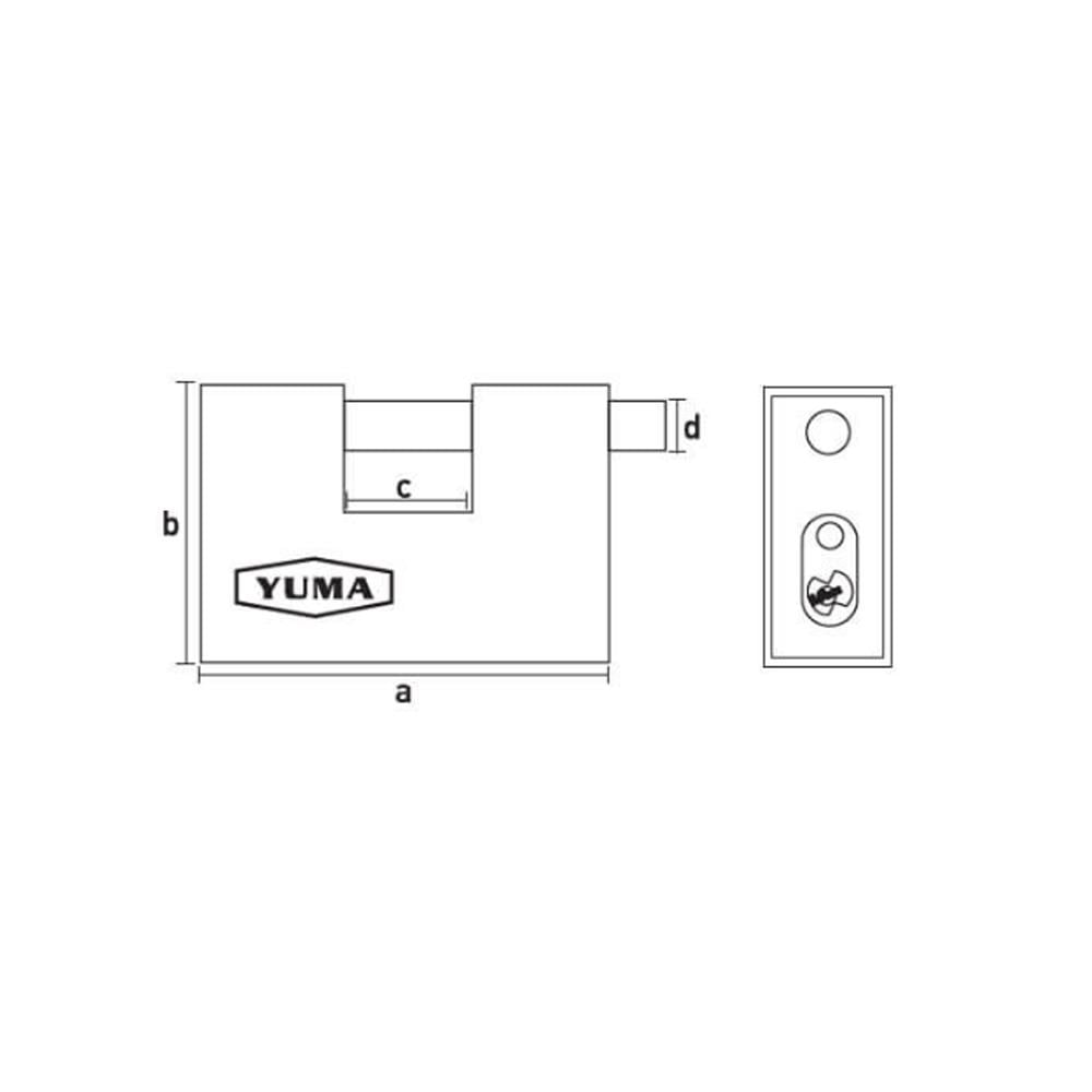 Yuma Asma Kilit Kayar Milli 79 Mm YM-3079 küçük görsel