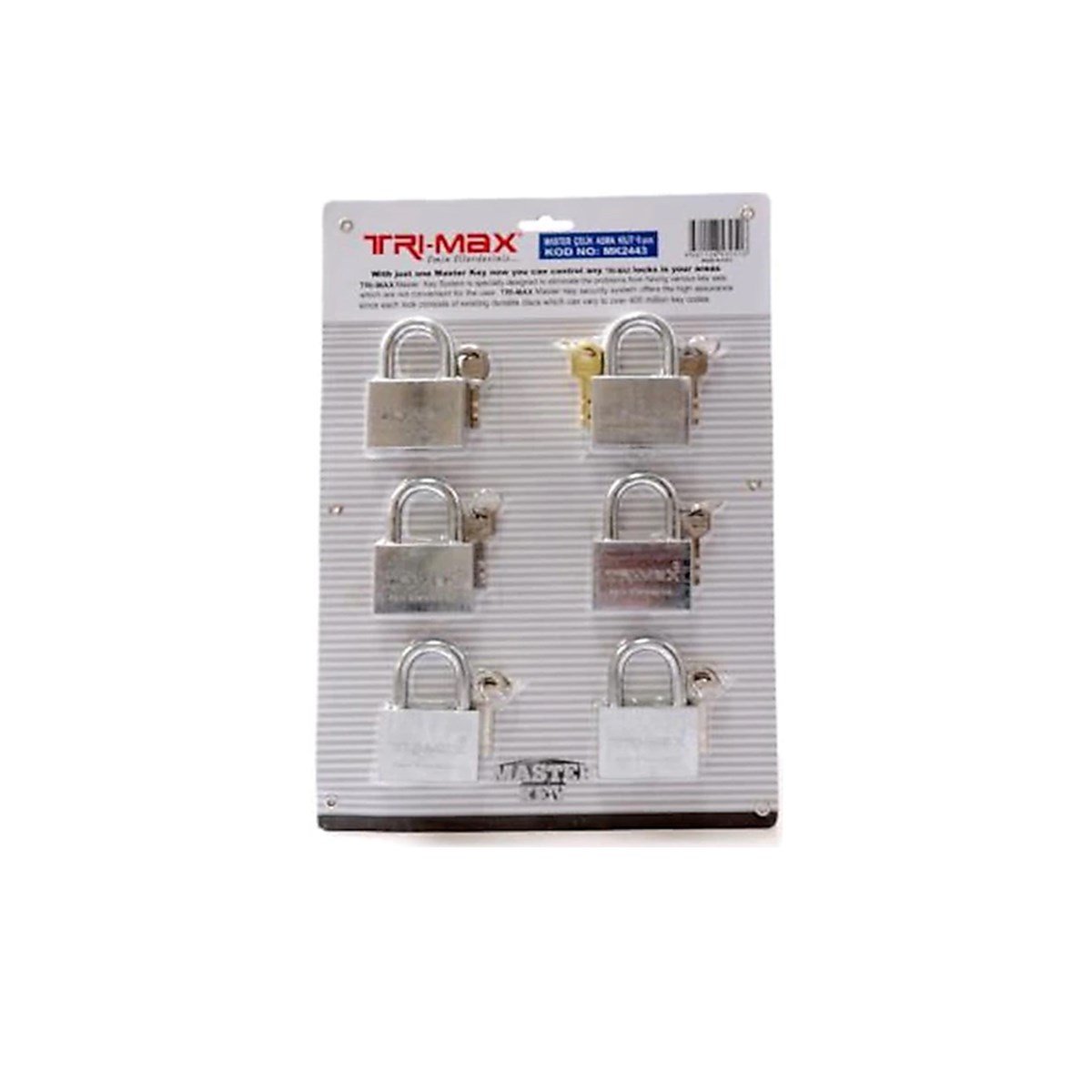 Trı-max Master Sistem Çelik Asma Kilit 55mm 6'lı Set Mk2443 küçük görsel