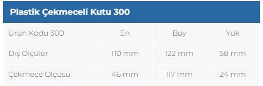 Sembol Plastik Çekmeceli Kutu 300 110x122x58mm Mavi-Şeffaf küçük görsel