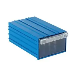 Sembol Plastik Çekmeceli Kutu 140 136x230x96mm Mavi-Şeffaf görseli