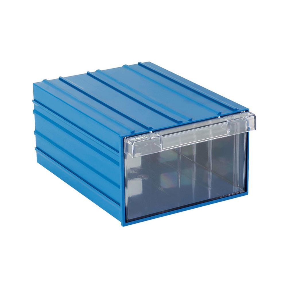 Sembol Plastik Çekmeceli Kutu 140 136x230x96mm Mavi-Şeffaf küçük görsel