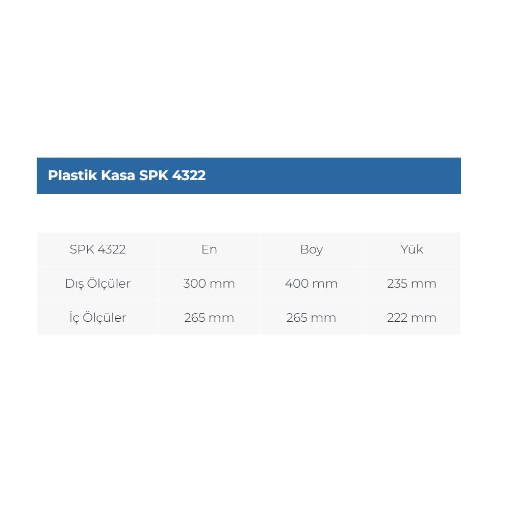 Sembol Plastik Spk 4075 Kapalı Sanayi Tipi Kasa Gri 300X400X70Mm küçük görsel