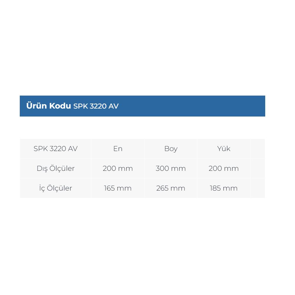 Sembol Plastik Spk 3320 Av Avandalık Tipi Kasa Gri 200X300X200Mm küçük görsel