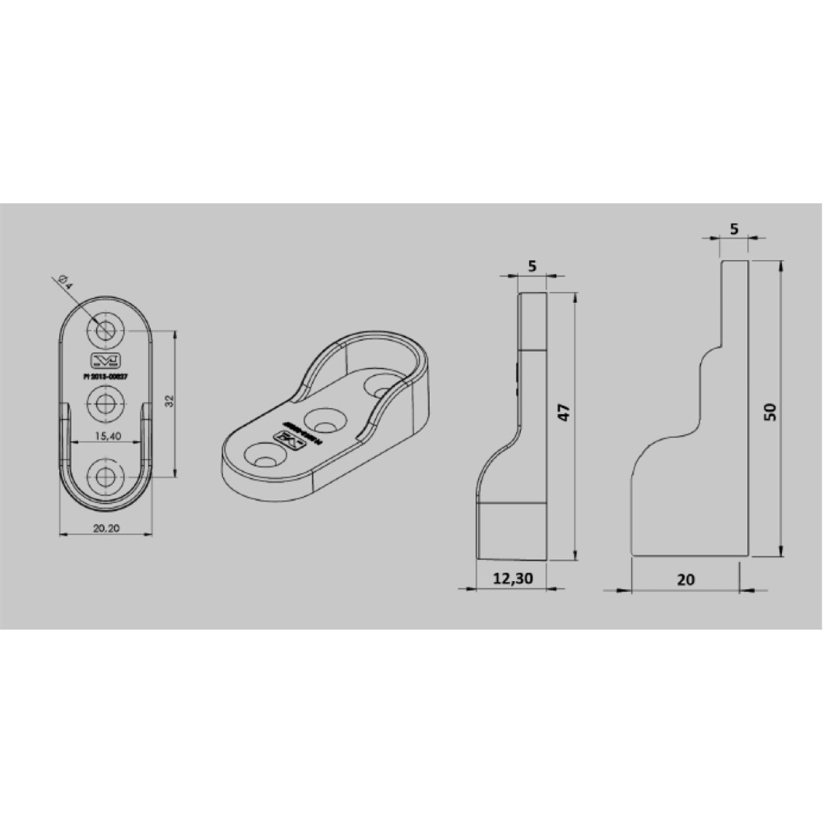 Metali Oval Flanş 2Li 4005 küçük görsel