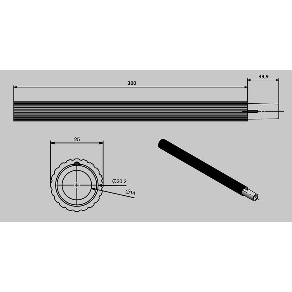 Metali Yuvarlak Askı Borusu 30 Cm 4001 küçük görsel