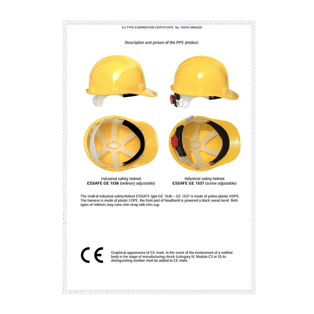 Essafe Ge1548 Ayarlı - Kulaklık Takılabilir Baret Beyaz küçük görsel