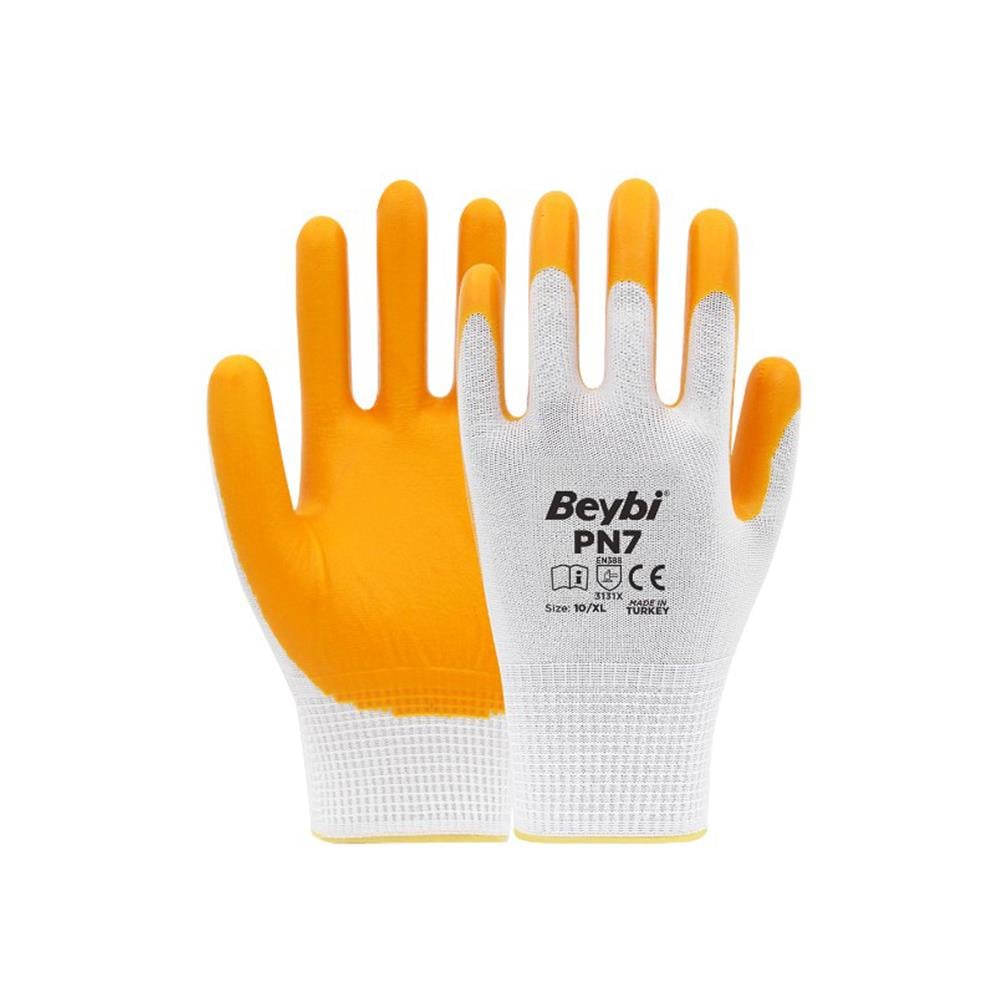 Beybi PN3 Sarı Nitril İş Eldiveni 10'' küçük görsel